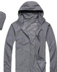 Men Women Quick Dry Hiking Jackets Outdoor Sport Skin Dust Coat Thin-Mountainskin Outdoor-Light Grey-XS-Bargain Bait Box