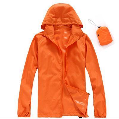 Men Women Quick Dry Hiking Jackets Outdoor Sport Skin Dust Coat Thin-Mountainskin Outdoor-Orange-XS-Bargain Bait Box