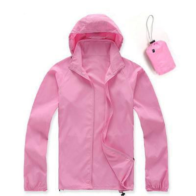 Men Women Quick Dry Hiking Jackets Outdoor Sport Skin Dust Coat Thin-Mountainskin Outdoor-Pink-XS-Bargain Bait Box