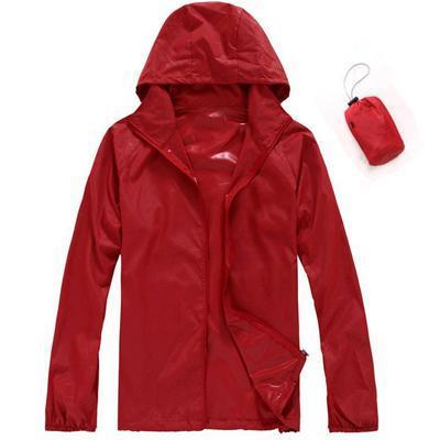 Men Women Quick Dry Hiking Jackets Outdoor Sport Skin Dust Coat Thin-Mountainskin Outdoor-Red-XS-Bargain Bait Box