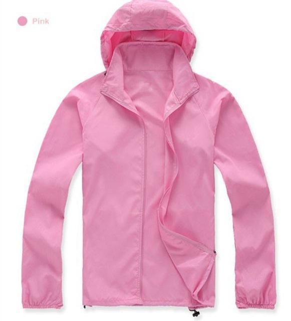 Men Women Skin Male Female Windbreaker Quick Dry Hiking Camping Jackets-Victory Store-Pink-XS-Bargain Bait Box