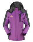 Men Women Winter Jacket Outdoor Hiking Coat Men Thermal Windbreaker Male Camping-jiajia Outdoor Co., Ltd.-women purple-M-Bargain Bait Box
