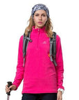 Men Women'S Winter Fleece Softshell Jacket Outdoor Sports Tectop Coats Hiking-Mountainskin Outdoor-Women Rose-S-Bargain Bait Box