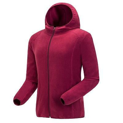 Men Women&#39;S Winter Fleece Warm Softshell Jacket Outdoor Sport Hooded Brand Coats-Mountainskin Outdoor-Men Wine Red-M-Bargain Bait Box