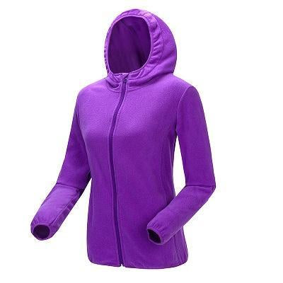 Men Women&#39;S Winter Fleece Warm Softshell Jacket Outdoor Sport Hooded Brand Coats-Mountainskin Outdoor-Women Purple-M-Bargain Bait Box