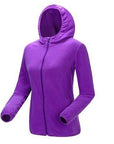 Men Women'S Winter Fleece Warm Softshell Jacket Outdoor Sport Hooded Brand Coats-Mountainskin Outdoor-Women Purple-M-Bargain Bait Box