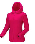 Men Women'S Winter Fleece Warm Softshell Jacket Outdoor Sport Hooded Brand Coats-Mountainskin Outdoor-Women Rose-M-Bargain Bait Box