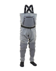 Men’S Fishing Waders 3Ply Durable Breathable With Neoprene Stocking Foot-Chest Waders-Pro-Waterproof Factory Store-3XS-Gray-Bargain Bait Box