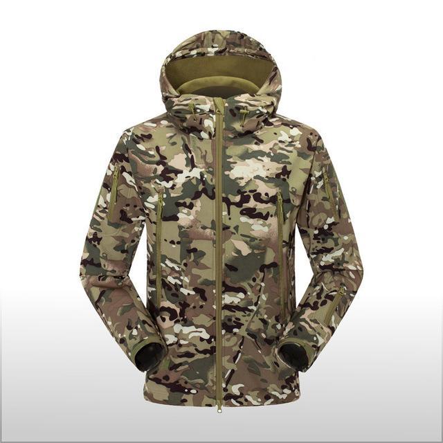 Men'S Hiking Shark Skin Soft Shell Outdoor Jacket Military Waterproof-May Tactical Equipment Store-2-S-Bargain Bait Box
