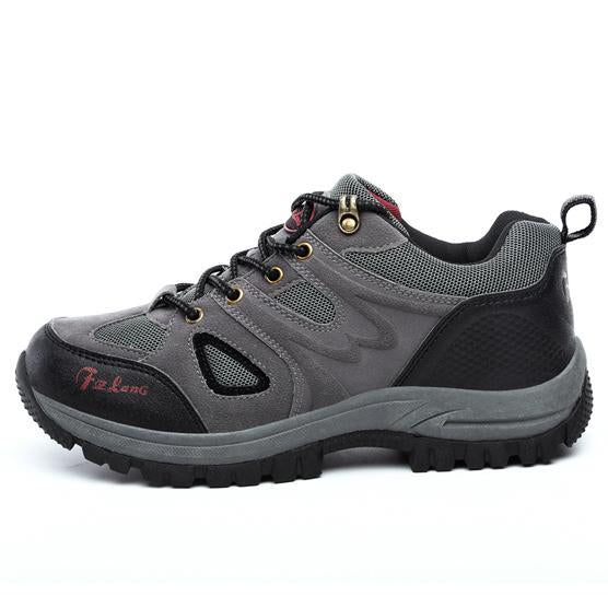Men'S Hiking Shoes Outdoor Sports Boots Big Size Mountain Climbing Boots-Theway Store-Gray-4-Bargain Bait Box