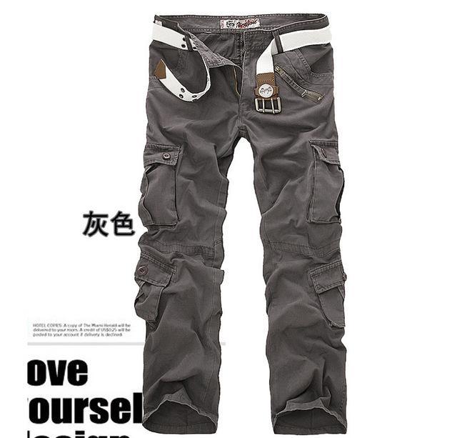 Men'S Pants Camping Hiking Camouflage Cargo Pants Plus Size Multi-Pocket-Yanxi Outdoor Products Co., Ltd.-gray-XS-Bargain Bait Box