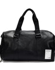 Men'S Pu Leather Gym Bag Male Big Sports Bags Handbags For Fitness Men Women-Vanchic Outdoor Store-Black M-Bargain Bait Box