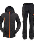 Mens Quick Dry Anti-Uv Sunscreen Jacket Pants Lightweight Fishing Clothes-CIKRILAN Official Store-Black set-S-Bargain Bait Box