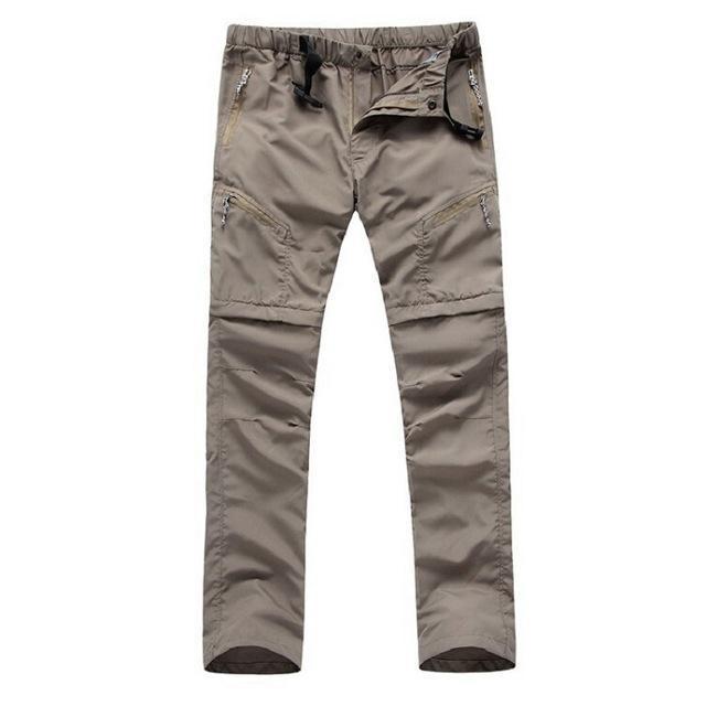 Men&#39;S Quick Dry Removable Hiking Pants Outdoor Sport Summer Breathable-fishing pants-Mountainskin Outdoor-khaki-S-Bargain Bait Box