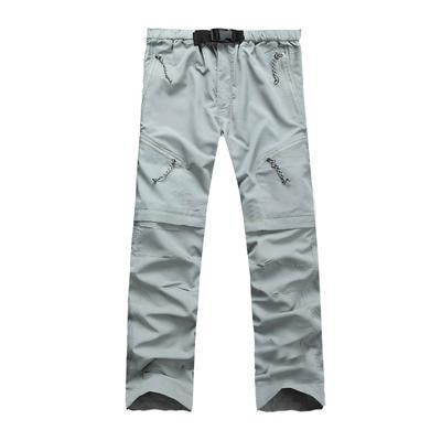 Men'S Quick Dry Removable Hiking Pants Outdoor Sports Summer Breathable-fishing pants-HO Outdoor Store-Light Grey-Asian Size S-Bargain Bait Box