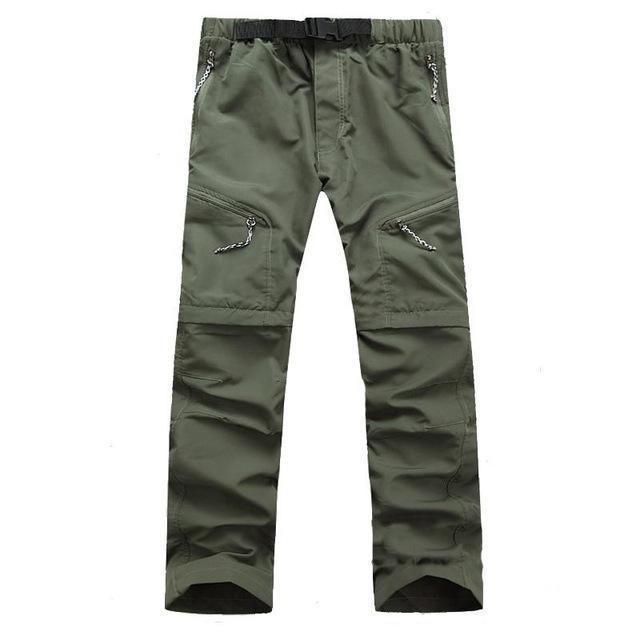 Mens Removable Quick Dry Sport Hiking Outdoor Pants Men Trekking Fishing Camping-fishing pants-CIKRILAN Official Store-Army green-S-Bargain Bait Box