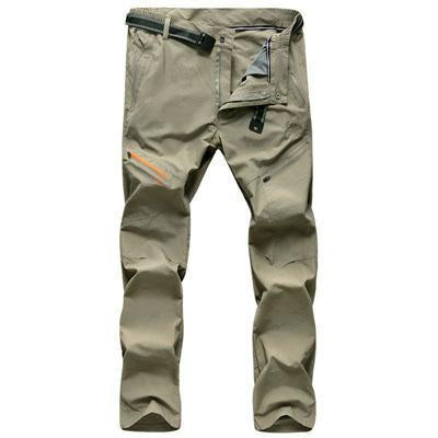 Men&#39;S Summer Quick Dry Breathable Pants Outdoor Sports Brand Clothing-HO Outdoor Store-Khaki-Asian Size L-Bargain Bait Box