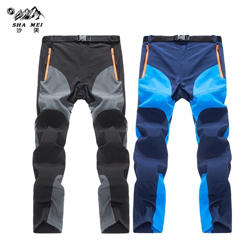 Men&#39;S Summer Quick Dry Pants Outdoor Sports Breathable Hiking Camping-fishing pants-Victory Store-Blue-S-Bargain Bait Box