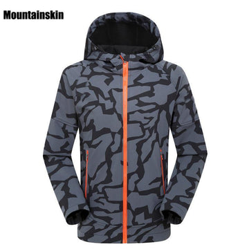 Men'S Winter Autumn Softshell Jacket Outdoor Sports Waterproof Mountainskin-Mountainskin Outdoor-Gray-Asian Size M-Bargain Bait Box