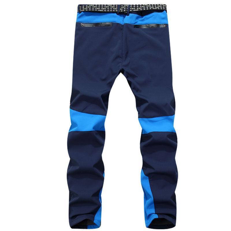 Men&#39;S Winter Inner Fleece Softshell Hiking Pants Outdoor Sport Thick Warm-HO Outdoor Store-Blue-Asian Size M-Bargain Bait Box