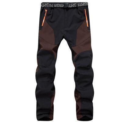 Men&#39;S Winter Inner Fleece Softshell Hiking Pants Outdoor Sport Thick Warm-HO Outdoor Store-Coffee-Asian Size M-Bargain Bait Box