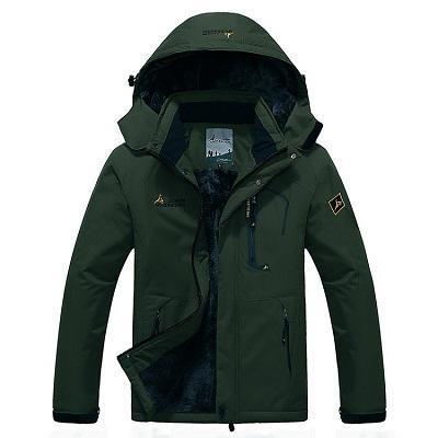 Men'S Winter Inner Fleece Waterproof Jacket Outdoor Sport Warm Brand Coat-HO Outdoor Store-Army Green-Asian Size L-Bargain Bait Box