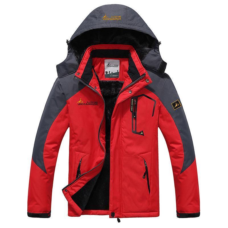 Men'S Winter Inner Fleece Waterproof Jacket Outdoor Sport Warm Brand Coat-HO Outdoor Store-Black-Asian Size L-Bargain Bait Box