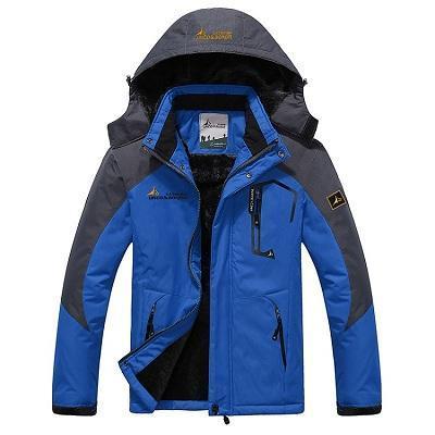 Men'S Winter Inner Fleece Waterproof Jacket Outdoor Sport Warm Brand Coat-HO Outdoor Store-Color Blue-Asian Size L-Bargain Bait Box