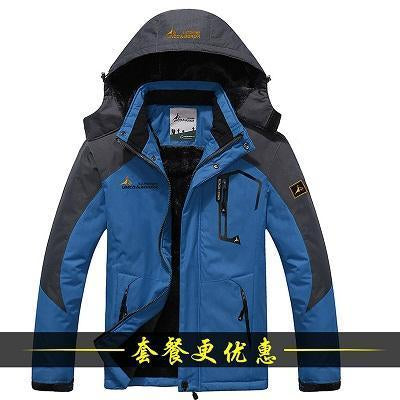 Men'S Winter Inner Fleece Waterproof Jacket Outdoor Sport Warm Brand Coat-HO Outdoor Store-Denim Blue-Asian Size L-Bargain Bait Box