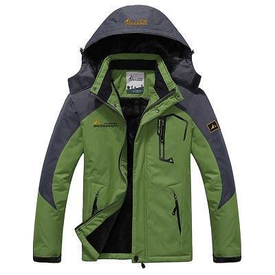 Men'S Winter Inner Fleece Waterproof Jacket Outdoor Sport Warm Brand Coat-HO Outdoor Store-Grass Green-Asian Size L-Bargain Bait Box