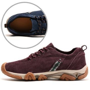 Men&#39;S Winter Shoes 6Cm Height Increasing Genuine Leather Outdoor Sport Hiking-DR.Eagle Official Store-Burgundy Autumn-6.5-Bargain Bait Box