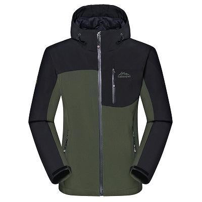 Men&#39;S Winter Thick Softshell Jackets Male Outdoor Sports Coats Windproof Warm-Mountainskin Outdoor-Army Green-L-Bargain Bait Box