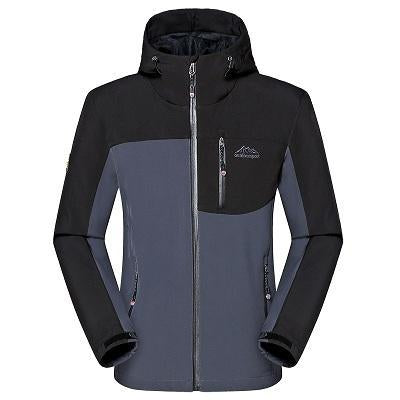 Men&#39;S Winter Thick Softshell Jackets Male Outdoor Sports Coats Windproof Warm-Mountainskin Outdoor-Dark Gery-L-Bargain Bait Box