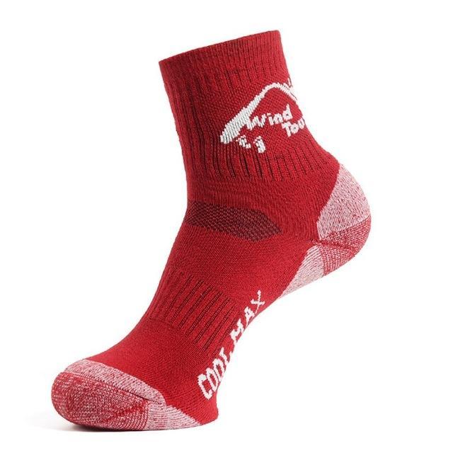 Men'S Winter Warm Coolmax Socks Outdoor Sports Thermal Breathable Cycling Hiking-Mountainskin Outdoor-Red-Bargain Bait Box
