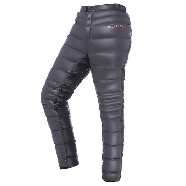 Men/Women Adult Outdoor/Camping/Hiking/Fishing Winter Thermal Warm Ultralight-fishing pants-wowso Sport&Outdoor specialty store-Grey and Black-160cm XS-Bargain Bait Box