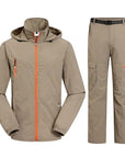 Men&Women Quick Dry Breathable Jackets Pants Outdoor Sports Suit Brand-HO Outdoor Store-Men Khaki-M-Bargain Bait Box
