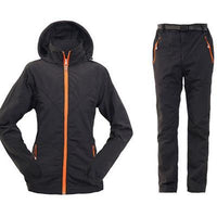 Men&Women Quick Dry Breathable Jackets Pants Outdoor Sports Suit Brand-HO Outdoor Store-Women Black-M-Bargain Bait Box