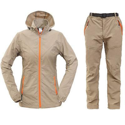 Men&amp;Women Quick Dry Breathable Jackets Pants Outdoor Sports Suit Brand-HO Outdoor Store-Women Khaki-M-Bargain Bait Box