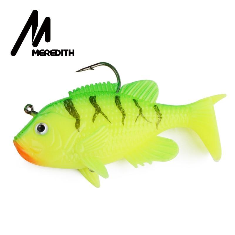 Meredith 3.15&quot; Crappie Lead Jig Heads With Paddle Tail Artificial Sunfish-Fishing Lures-EastRain FishingTackle Store-A-Bargain Bait Box