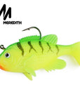 Meredith 3.15" Crappie Lead Jig Heads With Paddle Tail Artificial Sunfish-Fishing Lures-EastRain FishingTackle Store-B-Bargain Bait Box