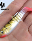 Meredith 3Pcs 22G 12.5Cm Cannibal Soft Lures Shads Fishing Fish Lures Fishing-MEREDITH Official Store-C-Bargain Bait Box