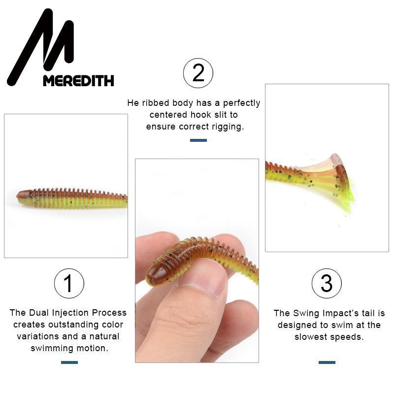 Meredith 65Mm/1.35G 20Pcs/Lot Swimbait Craws Swing Impact Fishing Lures Soft-MEREDITH Official Store-A-Bargain Bait Box