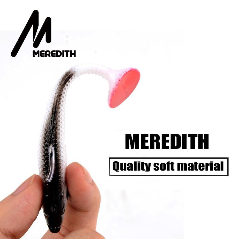Meredith Fishing 3Pcs 18G 10Cm Long Tail Fishing Tackle Soft Baits Wobblers Soft-MEREDITH Official Store-A-Bargain Bait Box