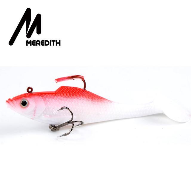 Meredith Fishing 3Pcs 18G 10Cm Long Tail Fishing Tackle Soft Baits Wobblers Soft-MEREDITH Official Store-B-Bargain Bait Box