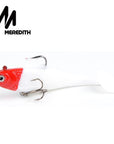 Meredith Fishing 3Pcs 18G 10Cm Long Tail Fishing Tackle Soft Baits Wobblers Soft-MEREDITH Official Store-C-Bargain Bait Box