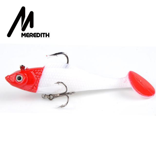 Meredith Fishing 3Pcs 18G 10Cm Long Tail Fishing Tackle Soft Baits Wobblers Soft-MEREDITH Official Store-F-Bargain Bait Box
