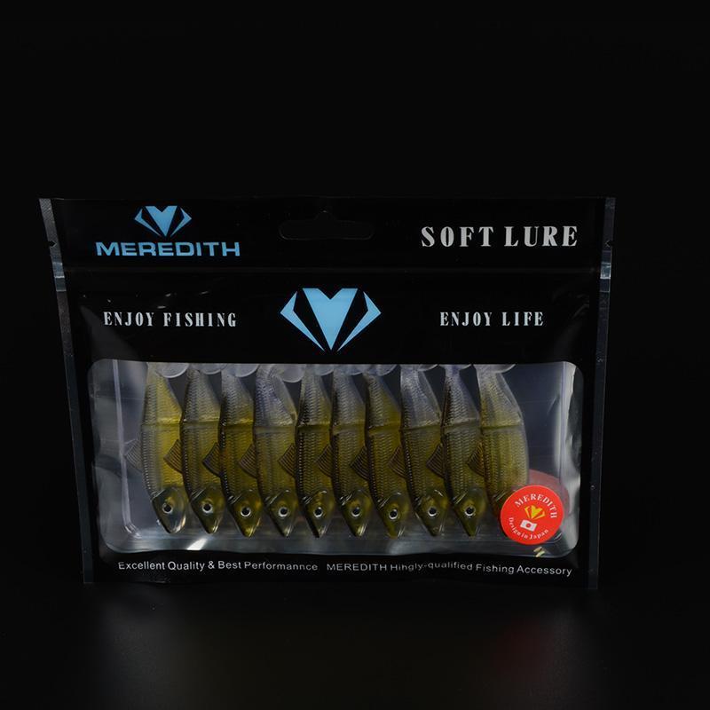 Meredith Lure Jx03-07 Retail Hot Seller 10Pcs 70Mm 3.2G Fishing Fish Soft Lure-MEREDITH Official Store-A-Bargain Bait Box