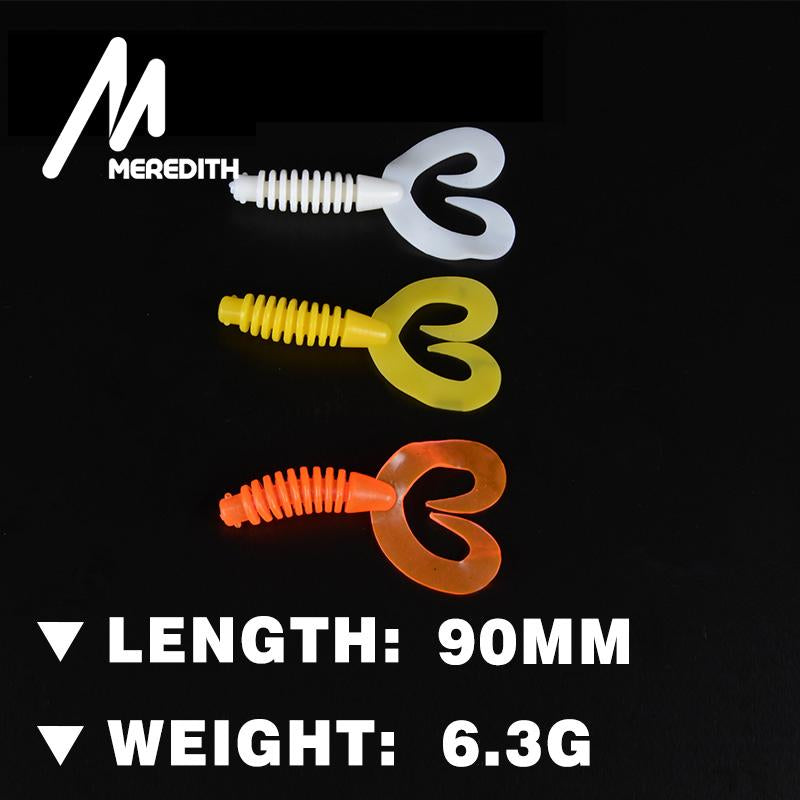 Meredith Lure Jx54-09 Soft Bait 90Mm 6.3G 8Pcs Fishing Soft Grub Lures-MEREDITH Official Store-A-Bargain Bait Box