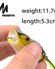 Meredith Popper Frog 11.7G 5.3Cm 5Pcs Frog Lures Soft Baits For Snakehead Bass-MEREDITH Official Store-Bargain Bait Box