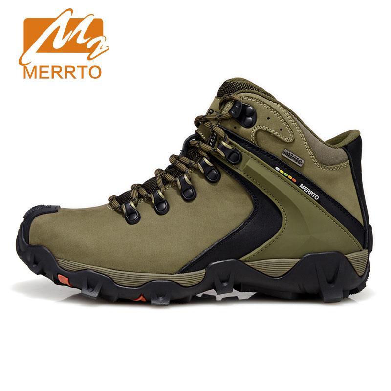 Merrto Man Hiking Shoes Waterproof Boots Climbing Trekking Mountain Walking-MERRTO Official Store-Black-6.5-Bargain Bait Box